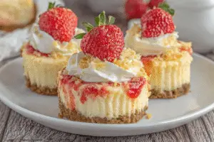Strawberry Crunch Cheesecake Bites