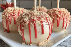 Strawberry Shortcake Candy Apples