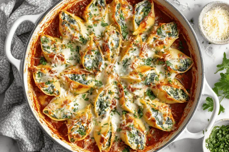 Stuffed Spinach and Cheese Shells Recipe