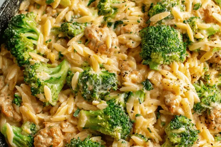 Turkey and Broccoli Orzo Skillet Recipe