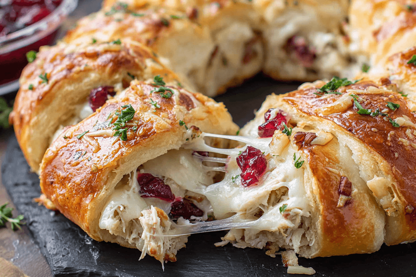 Turkey and Cranberry Crescent Ring Recipe