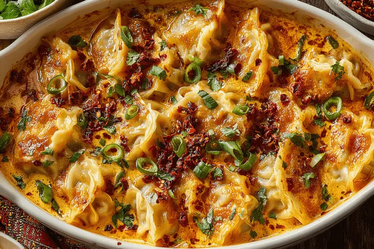 Viral Baked Potstickers In Creamy Curry Sauce Recipe