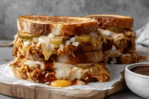 BBQ Chicken Grilled Cheese Sandwich