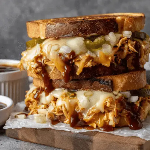 BBQ Chicken Grilled Cheese Sandwich Recipe
