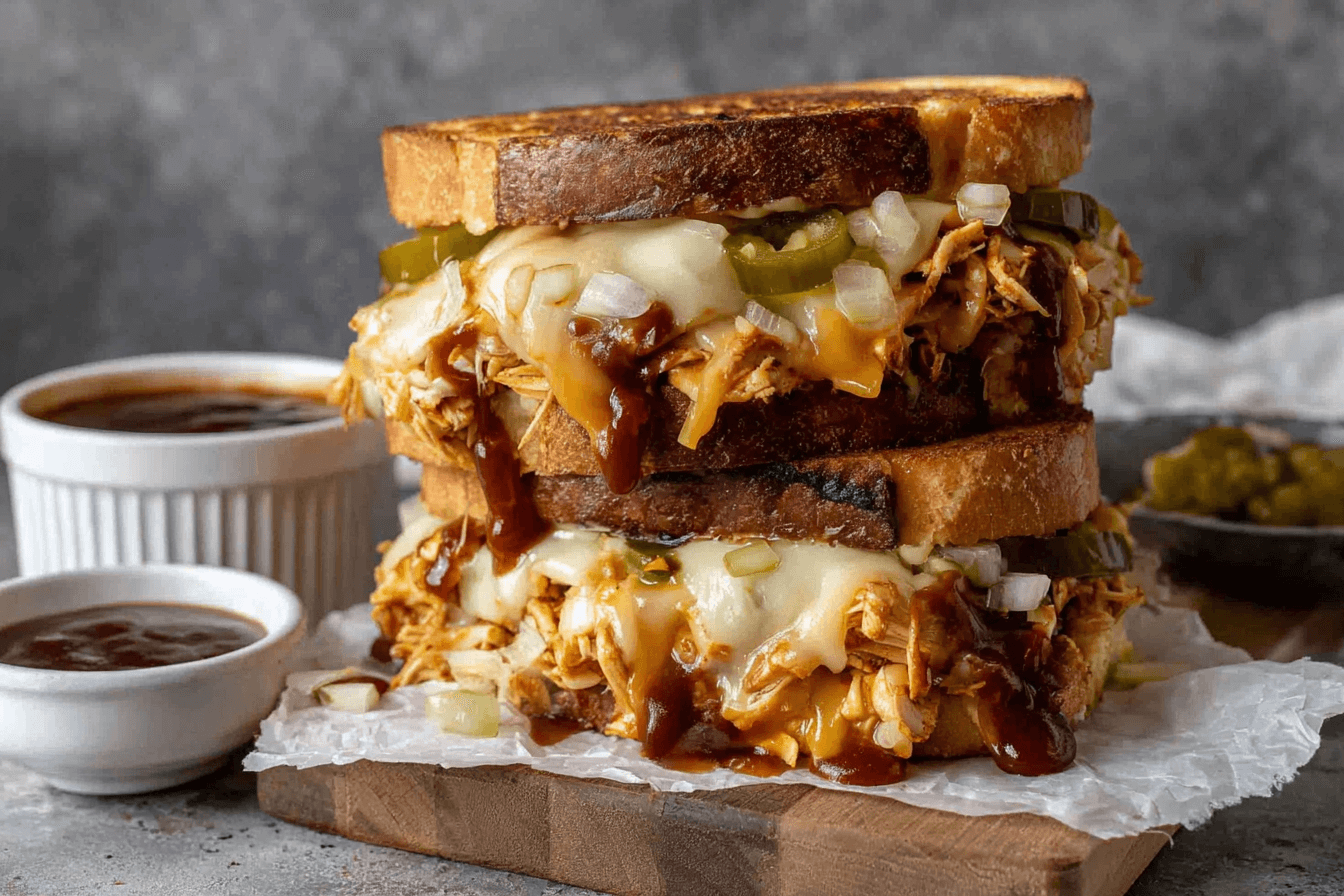 BBQ Chicken Grilled Cheese Sandwich Recipe