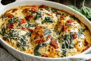Baked Tuscan Chicken Casserole