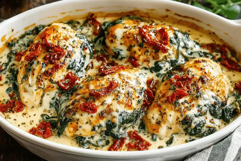 Baked Tuscan Chicken Casserole Recipe