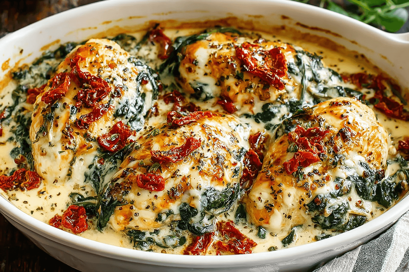Baked Tuscan Chicken Casserole Recipe