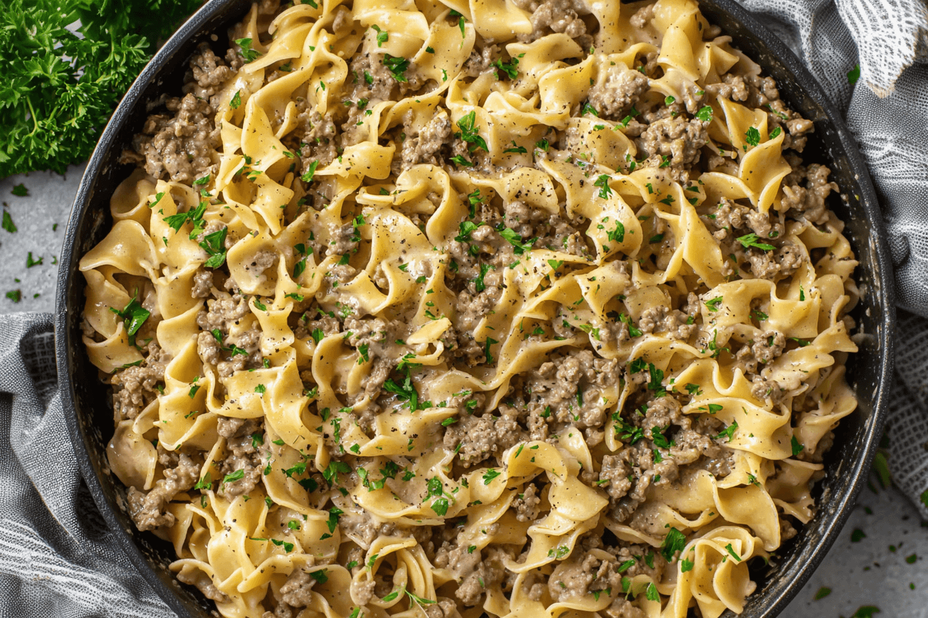 Beef and Noodles Skillet Recipe