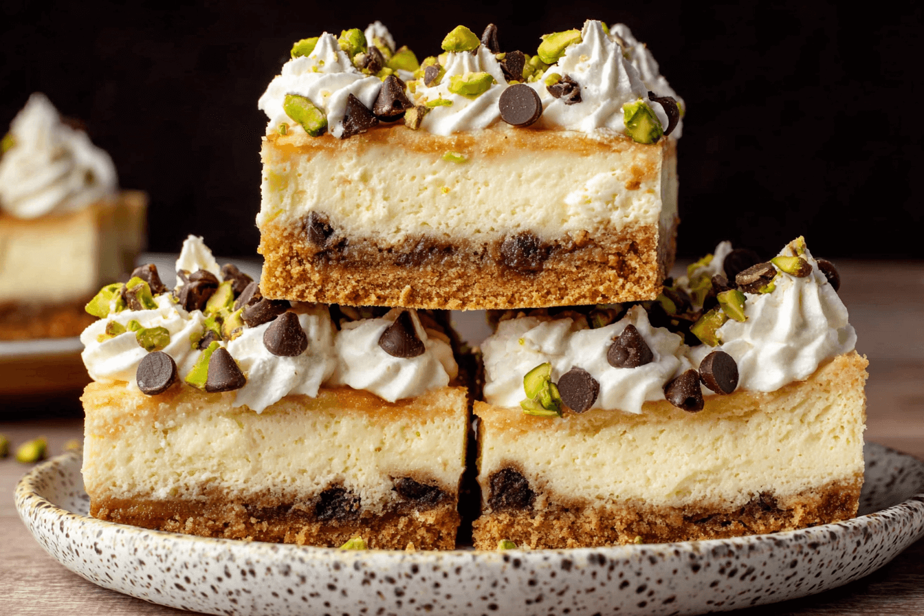 Cannoli Cheesecake Bars Recipe