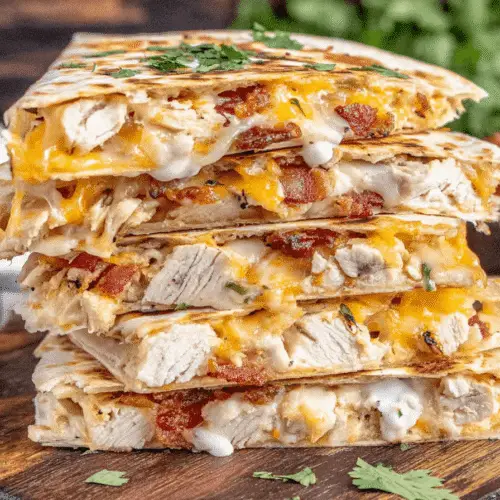 Chicken Bacon Ranch Quesadillas Recipe