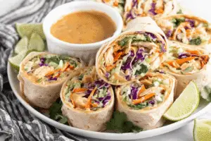 Chicken Wrap with Peanut Sauce