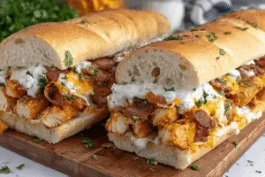 Chopped Chicken Bacon Ranch Sandwich