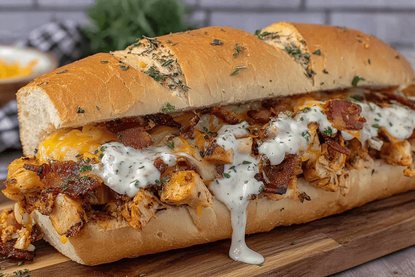 Chopped Chicken Bacon Ranch Sandwich Recipe