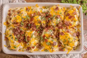 Crack Chicken Pierogi Casserole