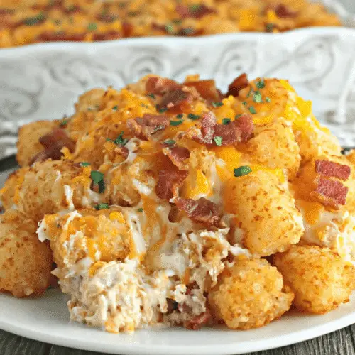Cracked Out Chicken Tater Tot Casserole Recipe