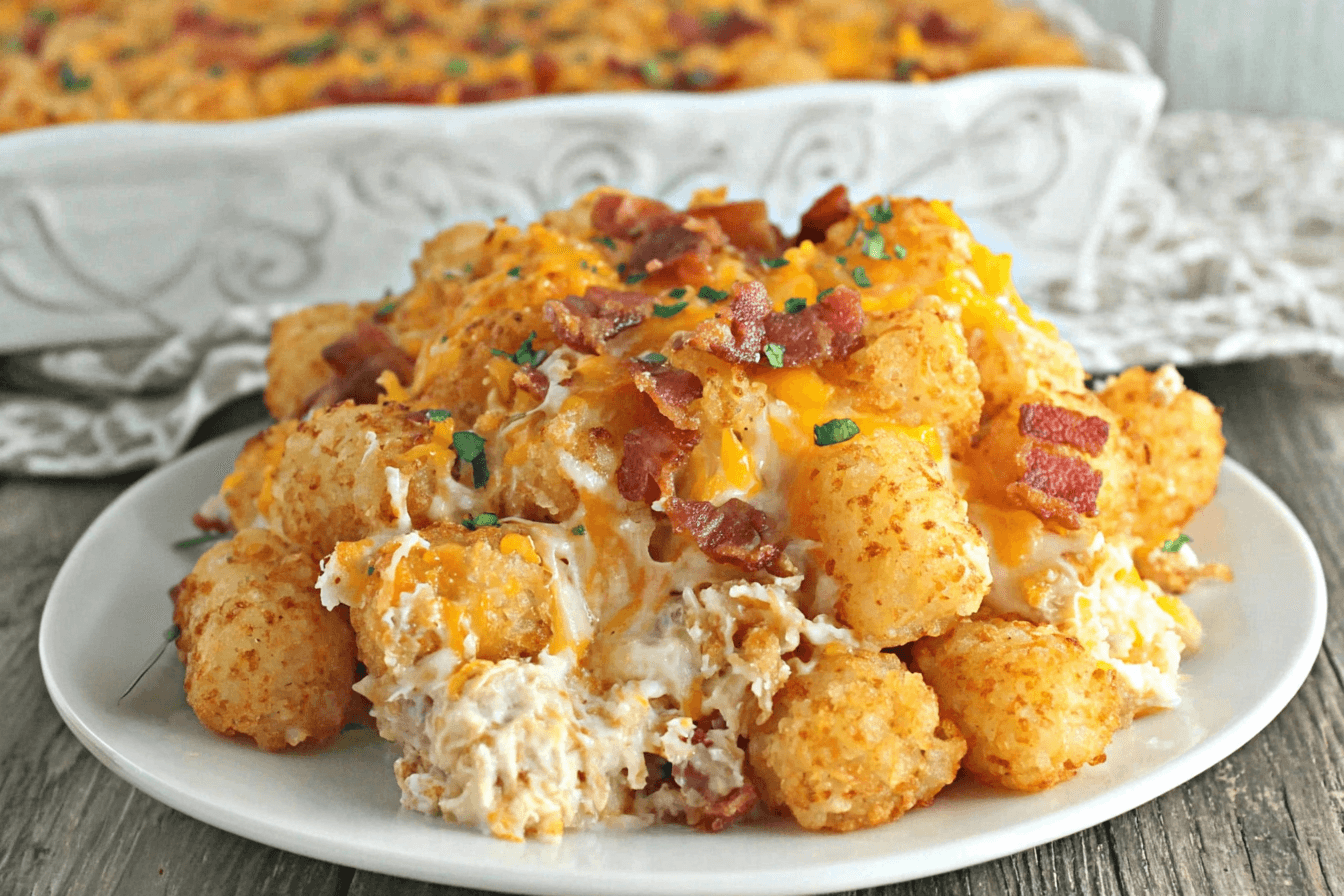 Cracked Out Chicken Tater Tot Casserole Recipe