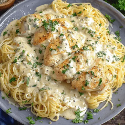 Creamy Italian Crockpot Angel Chicken Pasta Recipe