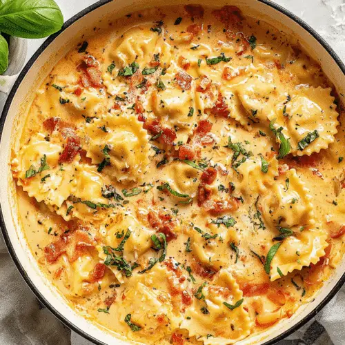 Creamy Tomato Ravioli Skillet Recipe