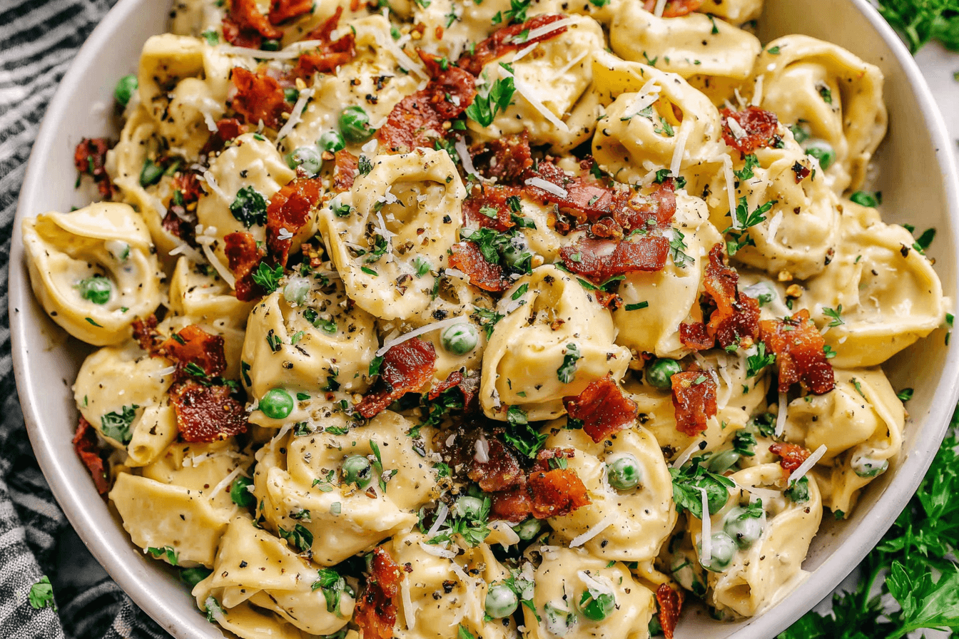 Creamy Tortellini Carbonara Recipe