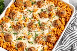 Dump And Bake Meatball Casserole