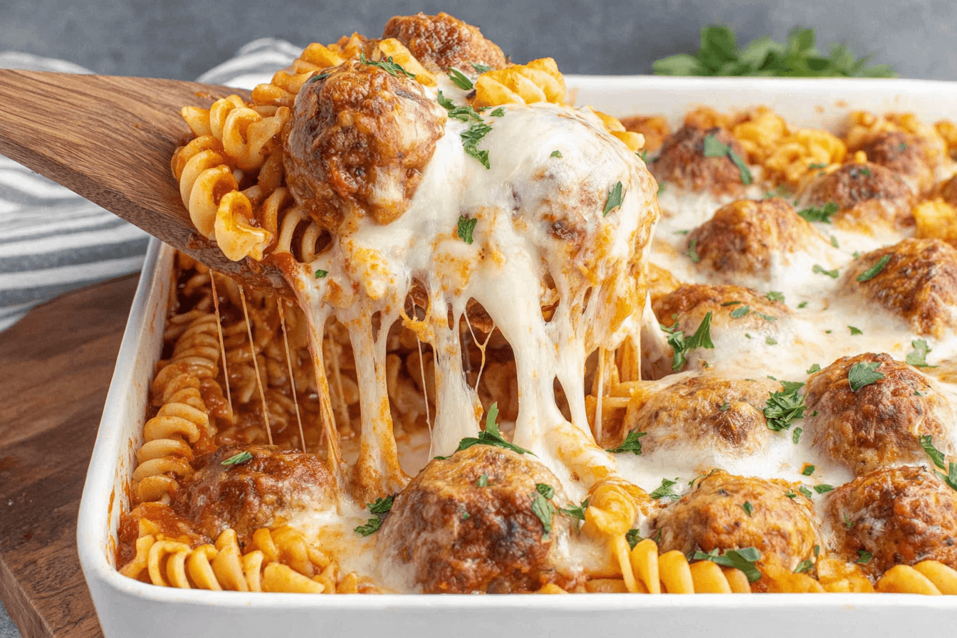 Dump And Bake Meatball Casserole Recipe