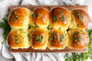 Homemade Garlic Butter Dinner Rolls