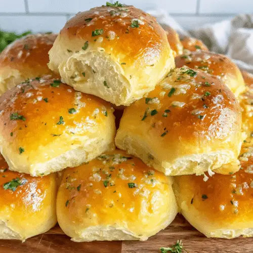 Homemade Garlic Butter Dinner Rolls Recipe