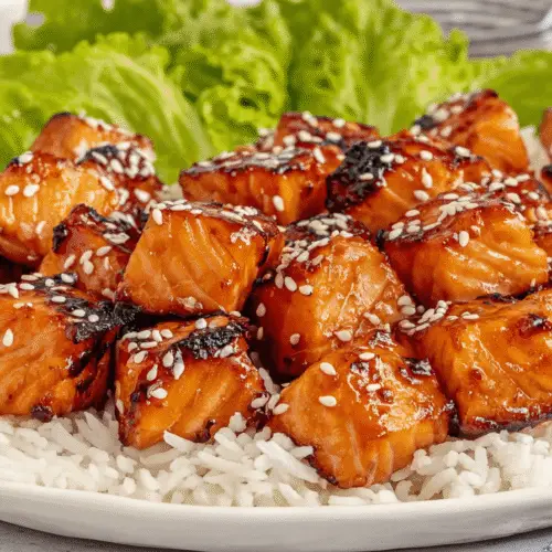 Honey Garlic Salmon Bites Recipe