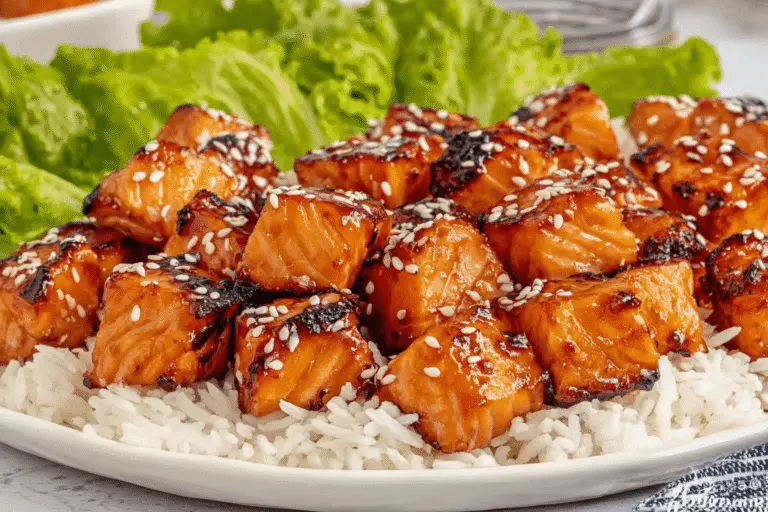 Honey Garlic Salmon Bites Recipe