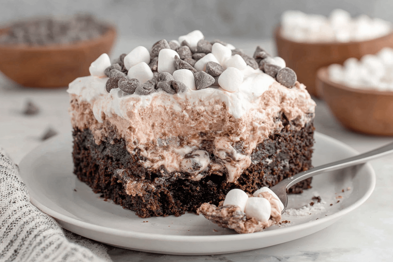 Hot Chocolate Poke Cake Recipe