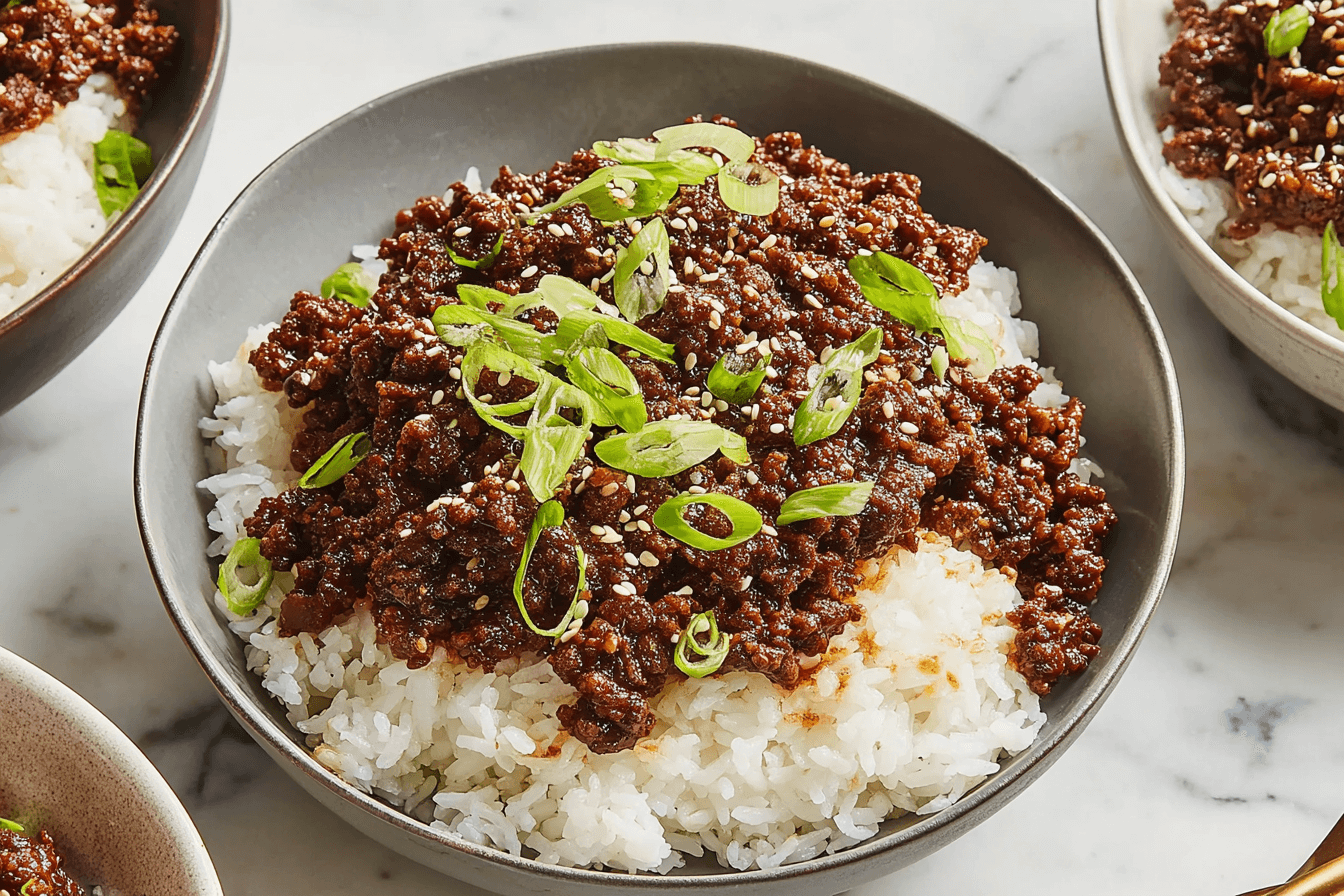 Korean Ground Beef Bowl Recipe