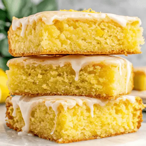 Lemon Brownies with Glaze Recipe