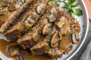 Meatloaf With Mushroom Gravy