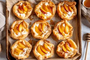 Mini Peach And Cream Cheese Tarts