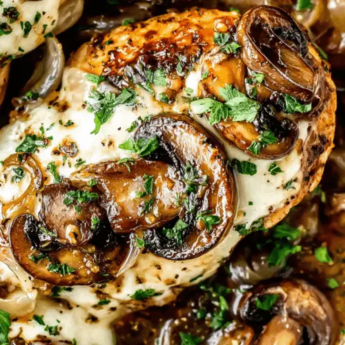 Mushroom Mozzarella Chicken Bake Recipe
