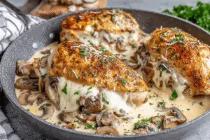 Mushroom Stuffed Chicken Breast