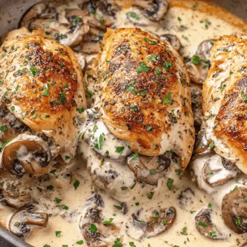 Mushroom Stuffed Chicken Breast Recipe