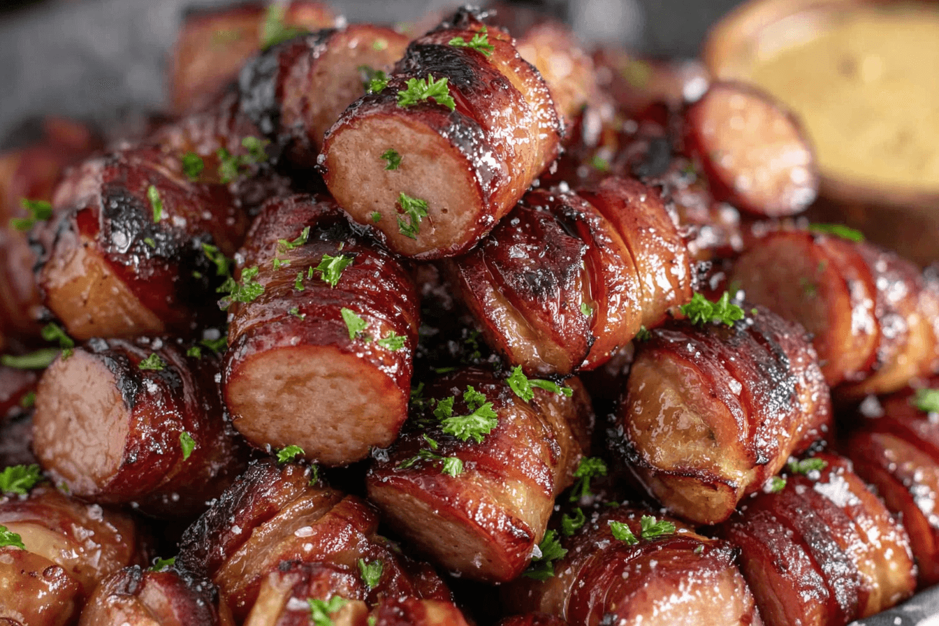 Mustard Hasselback Kielbasa Bites Recipe