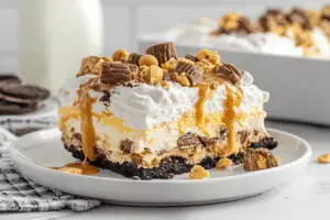 No-Bake Turtle Lasagna Dessert