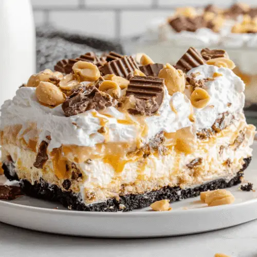 No-Bake Turtle Lasagna Dessert Recipe