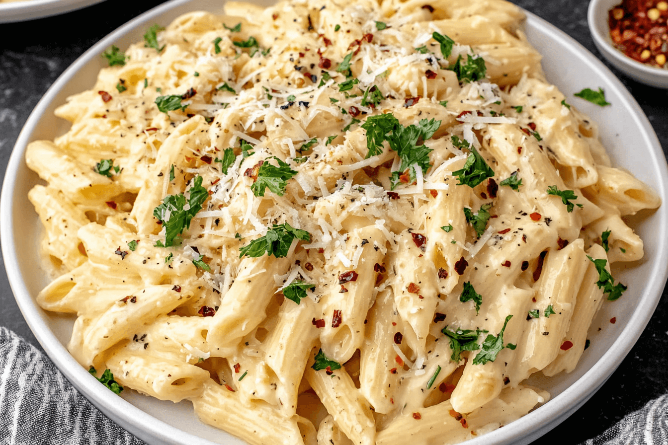 One Pot Creamy Garlic Pasta Recipe