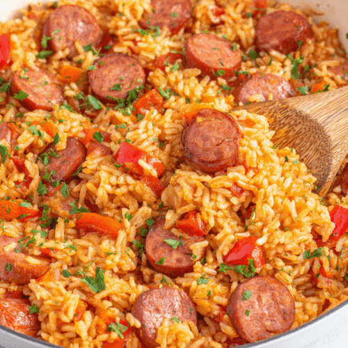 One Pot Sausage And Rice Recipe