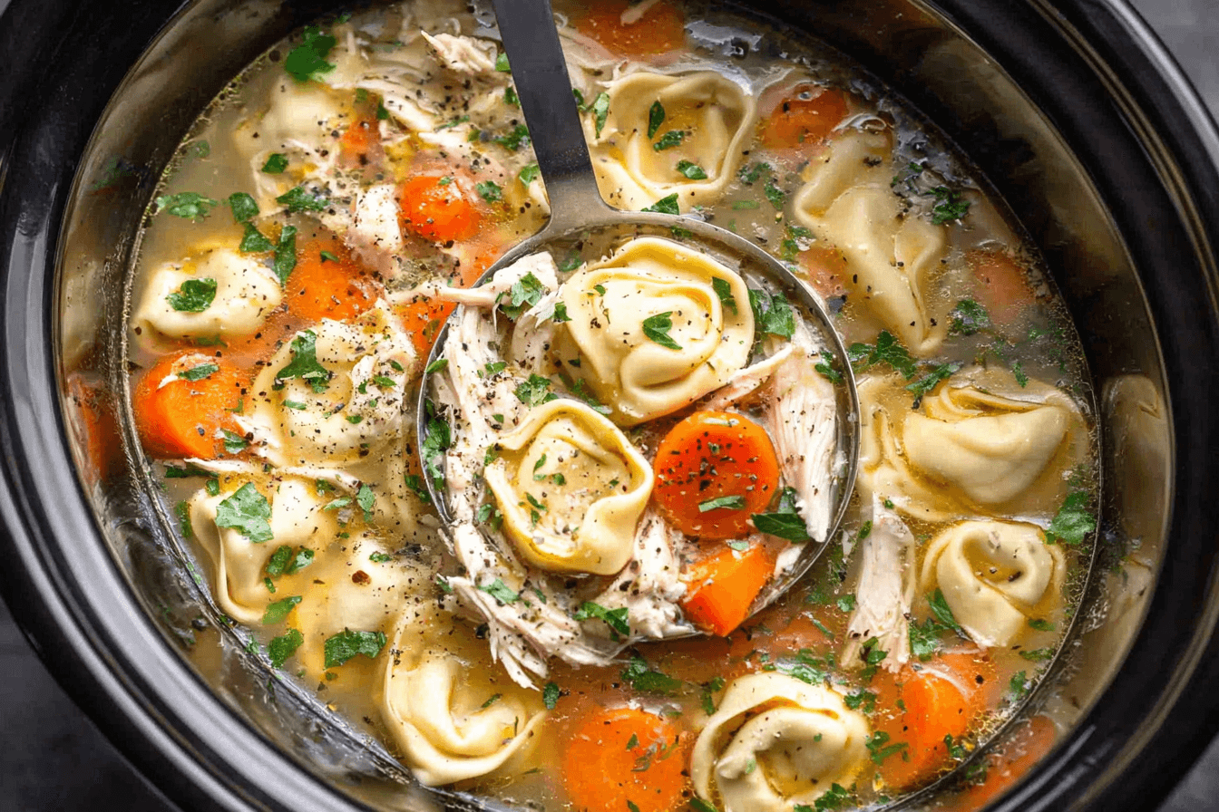 Slow Cooker Chicken Tortellini Soup Recipe
