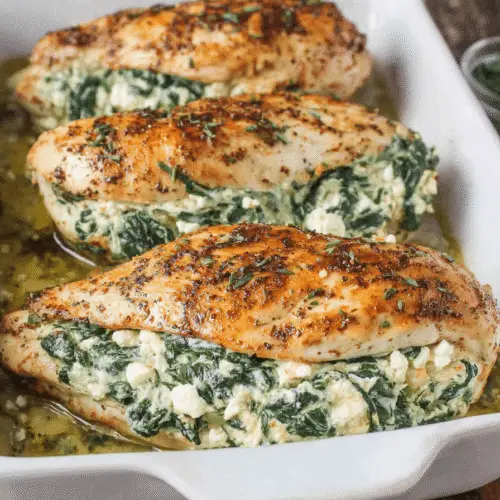 Spinach and Cheese Stuffed Chicken Breasts Recipe
