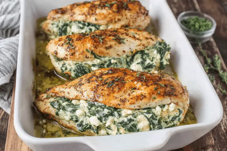 Spinach and Cheese Stuffed Chicken Breasts Recipe