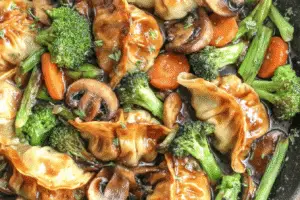 Vegetable Potstickers Stir Fry