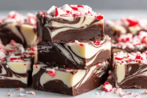Peppermint Swirl Fudge