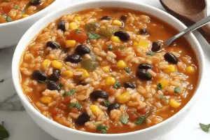 Beans & Rice Taco Soup