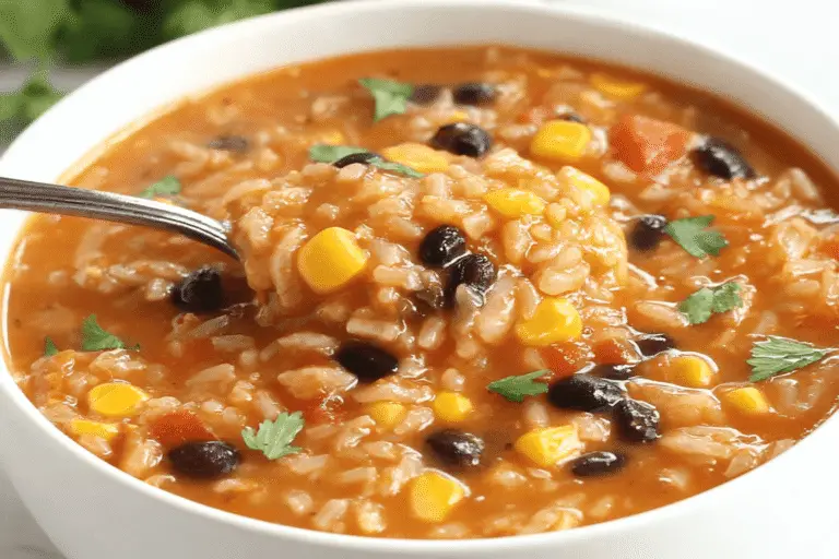 Beans & Rice Taco Soup Recipe
